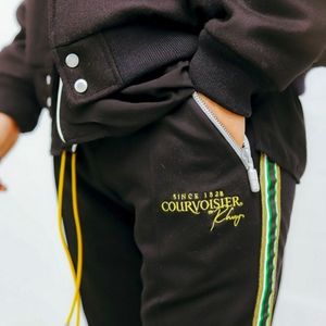 RARE🔥RHUDE/COURVOISIER COLABORATION TUXEDO🔥 SIDE STRIPE TRACK PANTS🔥🔥🔥NWOT